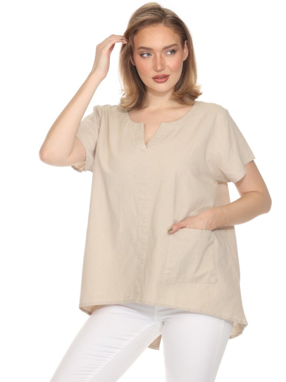 Linen Blouse - Beige